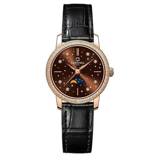 Đồng Hồ Nữ Carnival Quartz 8193L2-VH-DD-N (8193L2) Màu Nâu Đen
