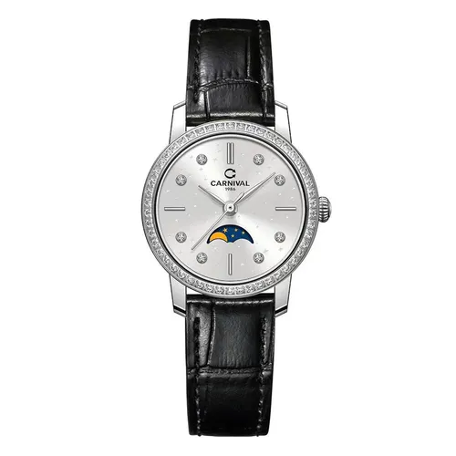 Đồng Hồ Nữ Carnival Quartz 8193L2-VT-DD-T (8193L2) Màu Đen - Bạc