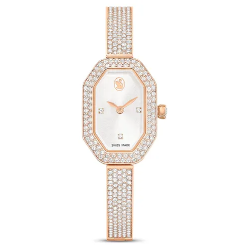 Đồng Hồ Nữ Swarovski Dextera Bangle Watch Swiss Made, Metal Bracelet, Rose Gold Tone, Rose Gold-Tone Finish 5672992 Màu Vàng Hồng