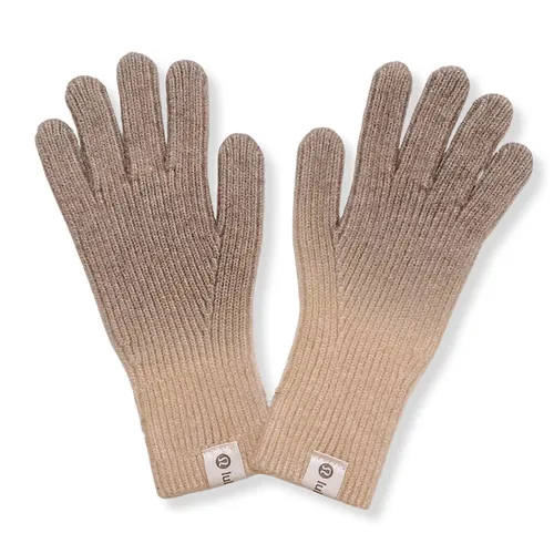 Găng Tay Lululemon Len Dệt Kim Chuyển Màu Beige Nude Gradient Màu Be