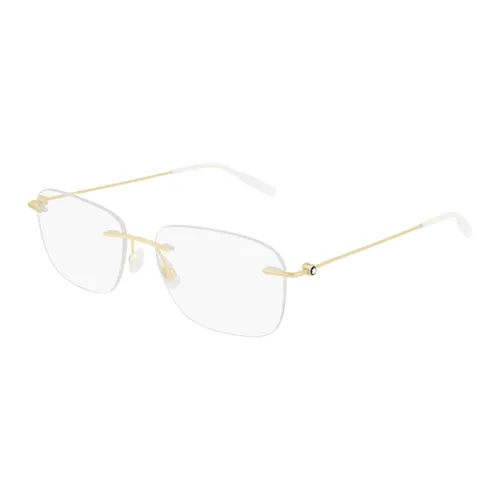 Gọng Kính Nam Montblanc MB0075O 002 Màu Vàng Gold