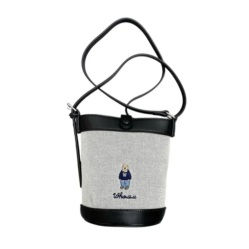 Túi Đeo Chéo Nữ WHOAU Bucket Steve Bear WHBGG2222A Màu Đen