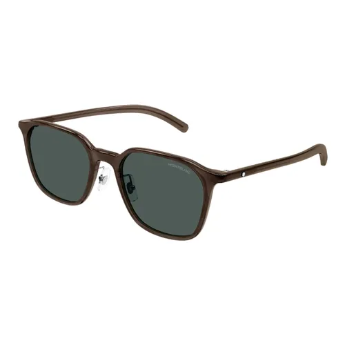 Kính Mát Nam Montblanc Sunglasses MB0420SK 003 Màu Xanh/Nâu