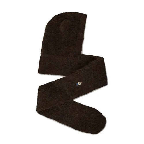 Mũ Len WHOAU Steve Bear Knitted Balaclava WHHMF4T52A Màu Nâu Đậm