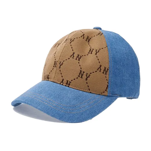 Mũ MLB Big B Dia Monogram Jacquard Structured Ball Cap 3ACPDM14N-50BLL Màu Xanh Nâu