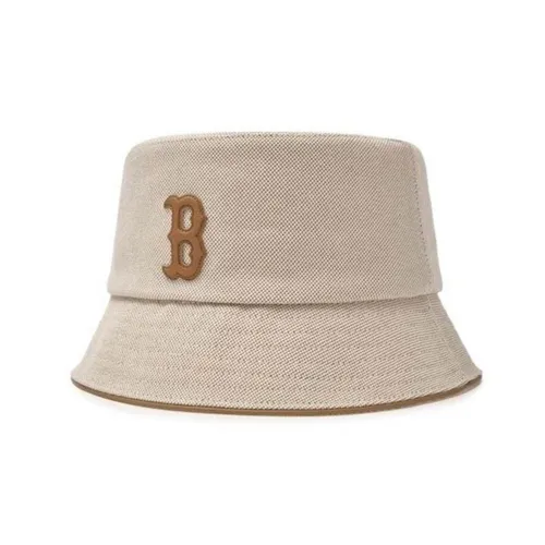 Mũ MLB Bucket  Basic Canvas Leather Logo Hat Cleveland Guardians - 3AHTVL14N-45CRD Màu Be Nhạt Size 57