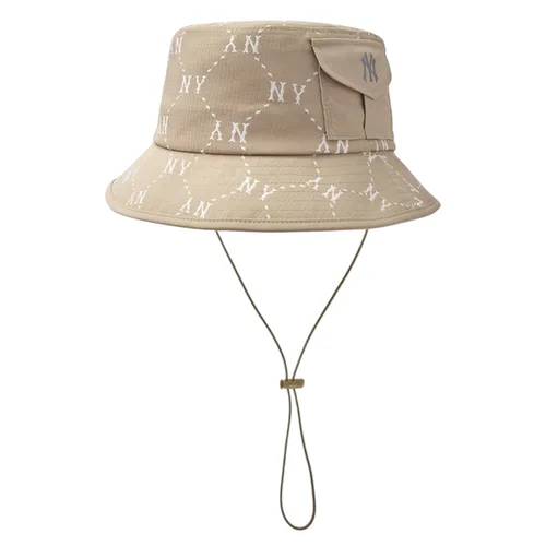 Mũ MLB Bucket Diamond Monogram Sporty Safari 3AHTM015N-50BGD Màu Be Size 57