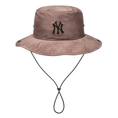 Mũ MLB Bucket Hat Light-Weight Vintage Washing Safari 3AHTB055N 50BGD Dark Beige Màu Be Đậm Size 57