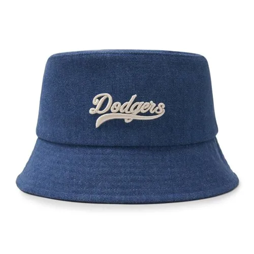 Mũ MLB Culsive Lettering Denim Dodger Bucket Hat 3AHTVD14N-07INS Màu Xanh Đậm Size 57