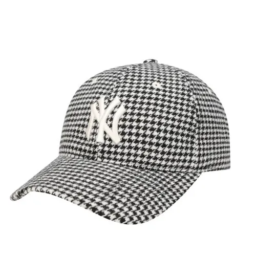 Mũ MLB Hound Tooth N-Cover Ball Cap New York Yankees Black 32CPFR011-50L Màu Đen Kẻ Trắng