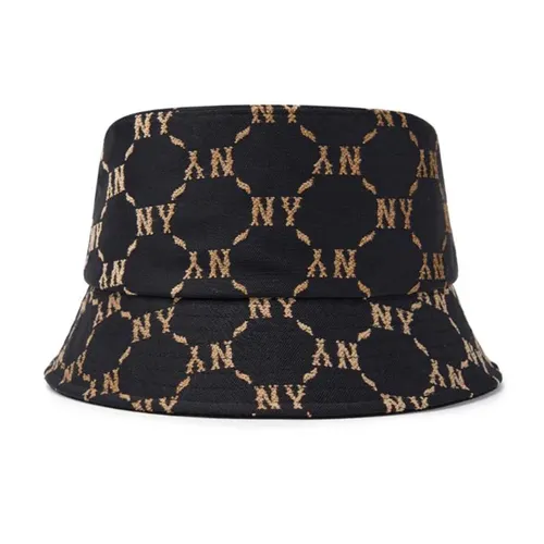 Mũ MLB Jacquard Dia Monogram New York Yankees Bucket Hat 3AHTM024N-50BKS Màu Đen Size 57
