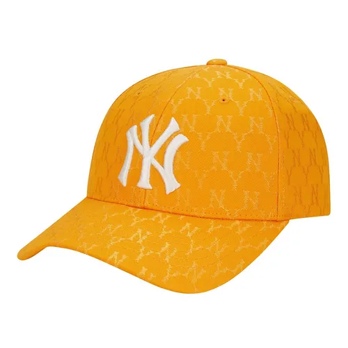 Mũ MLB Monogram Jacquard Curved Adjustable Cap NY Mustard 32CPFC111 50D Màu Vàng