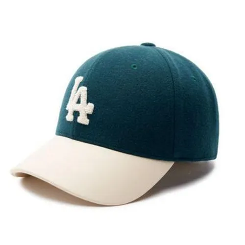 Mũ MLB Varsity LA Wool Textured Ball Cap Green 3ACPV0236-07GND Màu Xanh Trắng