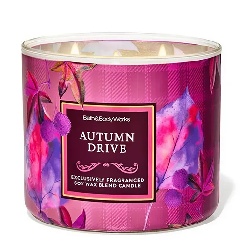Nến Thơm 3 Bấc Bath & Body Works Autumn Drive 3-Wick Candle 411g