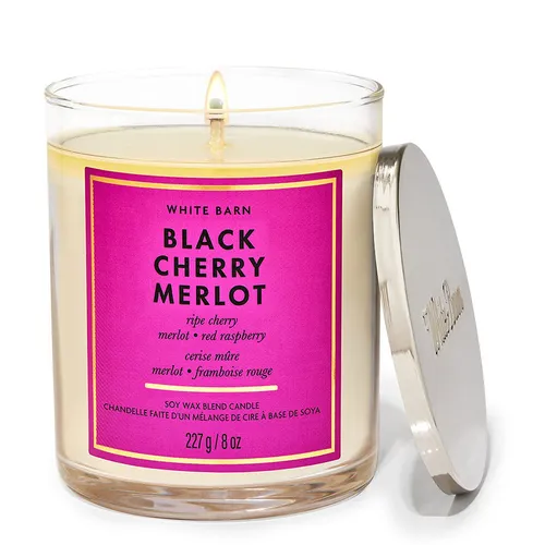 Nến Thơm Bath & Body Works Black Cherry Merlot Single Wick Candle 227g