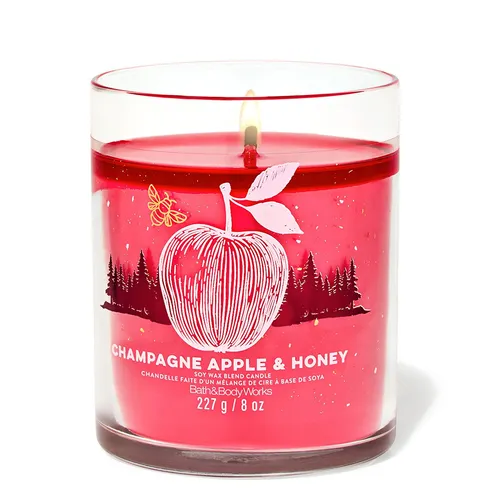 Nến Thơm Bath & Body Works Champagne Apple & Honey Single Wick Candle 227g