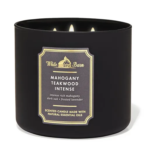 Nến Thơm Bath & Body Works Mahogany Teakwood Intense 3-Wick Candle 411g