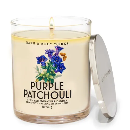 Nến Thơm Bath & Body Works Purple Patchouli Single Wick Candle 227g