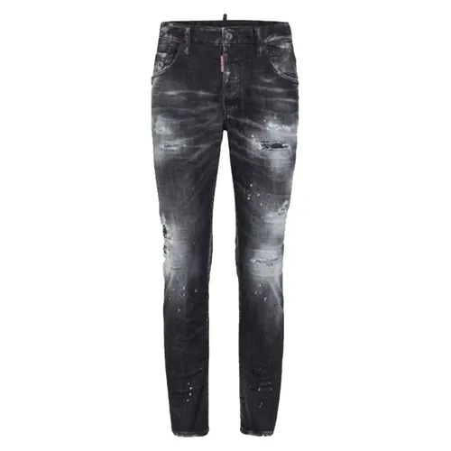 Quần Jean Nam Dsquared2 Denim Skater 5 Pockets In Black S74LB1638 S30357 900 Màu Xám Đen Size 46