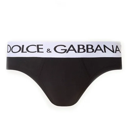Quần Lót Nam Dolce & Gabbana D&G Slip Met Logoband M3PO3T Màu Đen Size 3