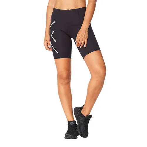 Quần Short Bó Thể Thao Nữ 2XU Core Compression WA4176b-BLK/SIL Màu Đen Size L