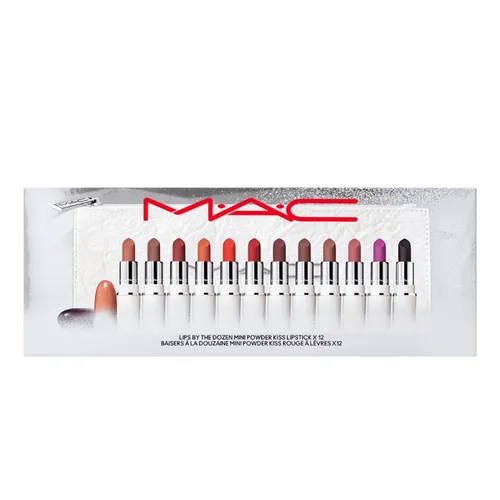 Set Son MAC Lips By The Dozen Mini Powder Kiss 12 Thỏi - Phiên Bản Đặc Biệt