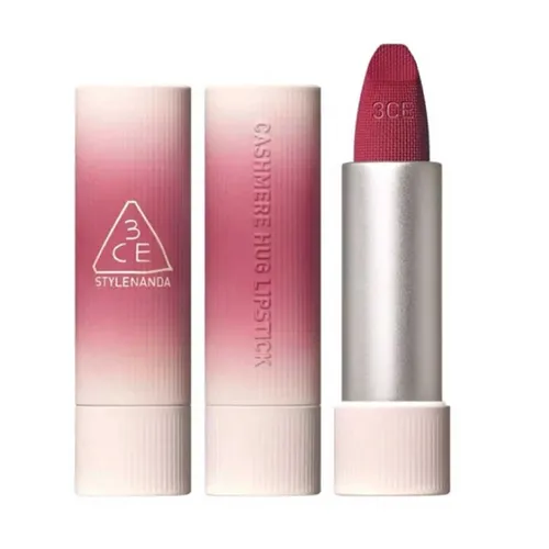 Son 3CE Cashmere Hug Lipstick 04 Text Me Màu Hồng Cherry 3.5g