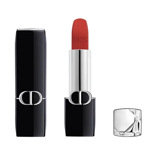 Son Dior Rouge Velvet Nắp Hít (2025) 777 Fahrenheit Veil Finish Màu Đỏ Cam