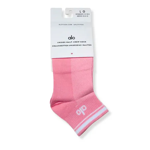 Tất Alo Yoga Unisex Half-Crew Throwback Sock Freesize Pink Màu Hồng
