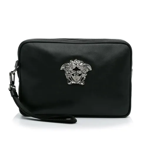 Túi Cầm Tay Nam Versace La Medusa Clutch Bag Màu Đen
