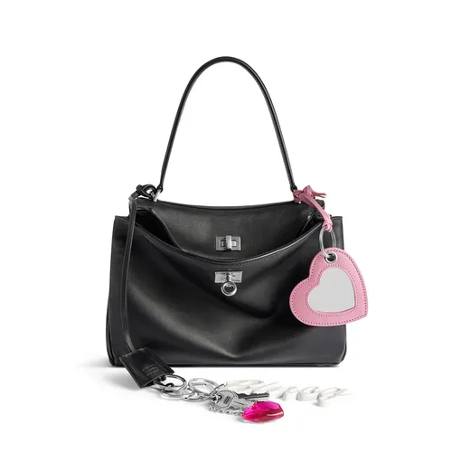 Túi Đeo Chéo Nữ Balenciaga Rodeo Handbag Small With One Charm in Black Màu Đen