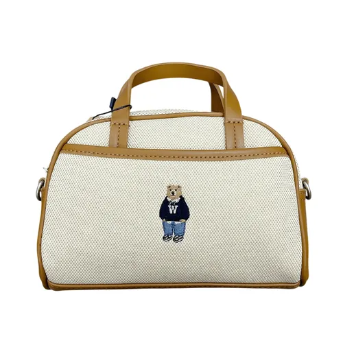 Túi Đeo Chéo Nữ WHOAU Steve Canvas 2 Way Mini WHBGG2223A Màu Nâu Kem