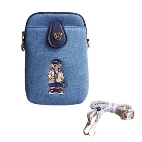 Túi Đựng Điện Thoại Nữ Guoo Bear GO-2028-10130 Màu Xanh Jean