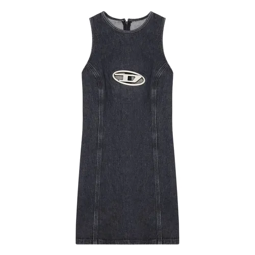 Váy Nữ Diesel De-Ferriz Sleeveless Denim Sheath Dress Màu Xanh Size XS
