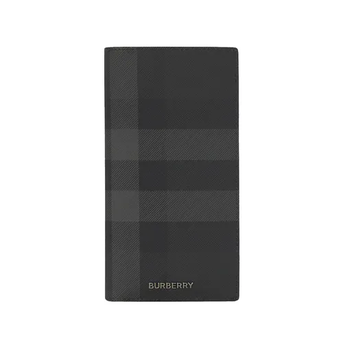 Ví Burberry Check TB Long Folding Card Case Charcoal - 80646031 Màu Đen