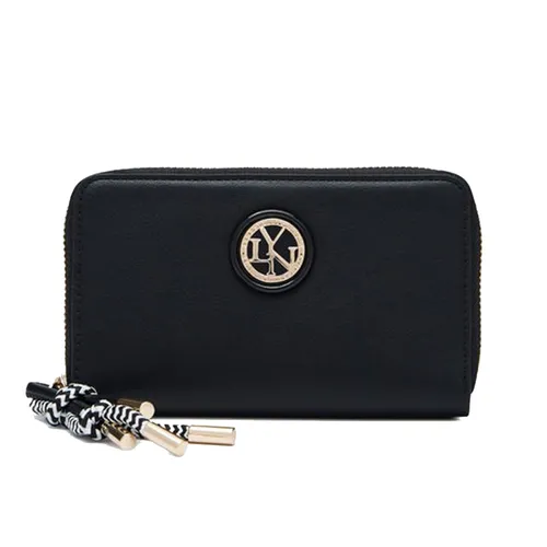 Ví Nữ Lyn Lola Zip Semi Wallet - Black L26CWWA036 Màu Đen