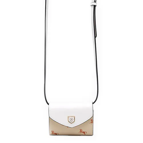 Ví Nữ Lyn Re-Edit Mustang Short Wallet On Chain - Printed Ivory L26CWWA022 Màu Trắng Kem