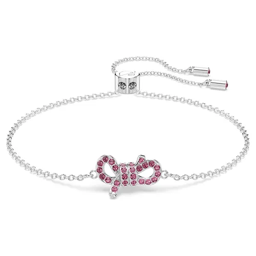 Vòng Đeo Tay Nữ Swarovski Lifelong Bow bracelet Bow, Pink, Rhodium Plated 5723553 Màu Hồng