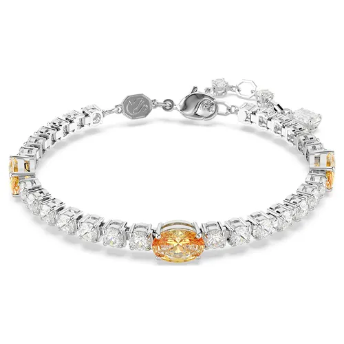 Vòng Đeo Tay Nữ Swarovski Matrix Tennis bracelet Mixed Cuts, Yellow, Rhodium Plated 5666425 Màu Trắng