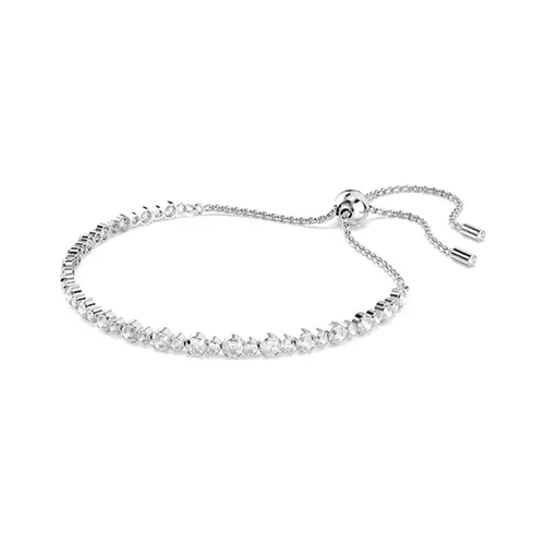 Vòng Đeo Tay Nữ Swarovski Matrix Tennis Bracelet Mixed Round Cuts, White, Rhodium Plated 5677813 Màu Trắng Bạc