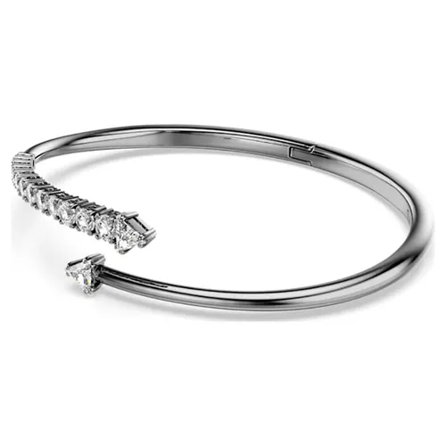 Vòng Đeo Tay Nữ Swarovski Sublima Bangle White, Ruthenium Plated 5723170 Màu Bạc