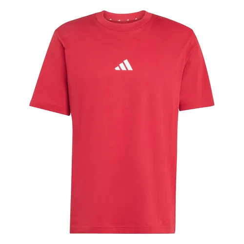 Áo Thun Nam Adidas Single Jersey Logo Nhỏ Essentials KC0902 Màu Đỏ Size XL