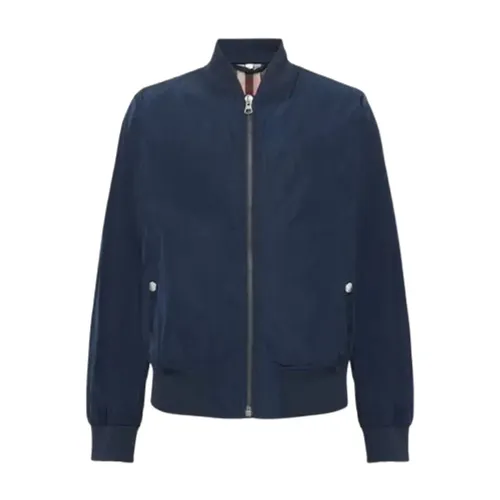 Áo Khoác Nam Burberry Ellon Bomber Jacket INK BLUE 80842381 80931041 Màu Xanh Navy Size 46