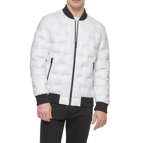 Áo Khoác Nam Guess AP219 - WHT Bomber Jacket Màu Trắng Size M