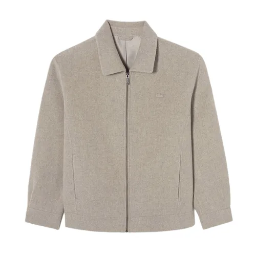 Áo Khoác Nam Lacoste Men's Classic Wool Trucker Jacket BH802E - 02S Màu Be Size 50