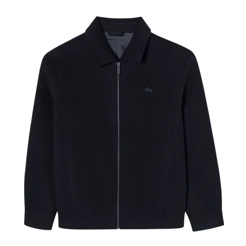 Áo Khoác Nam Lacoste Men's Classic Wool Trucker Jacket BH802E - HDE Màu Xanh Navy Size 50
