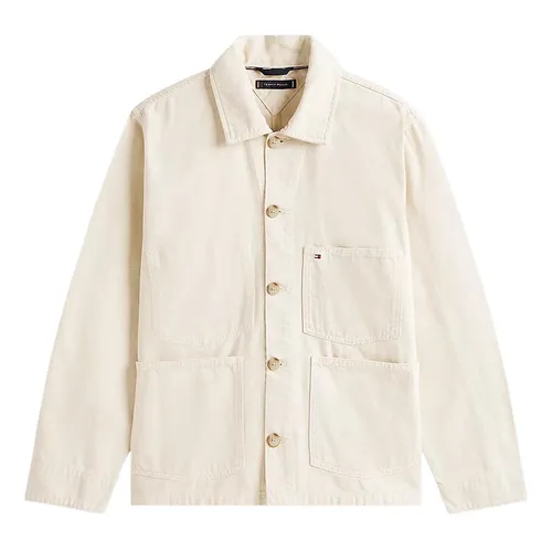 Áo Khoác Nam Tommy Hilfiger Washed Denim Chore Jacket MW40372 - 251 Màu Trắng Size XS