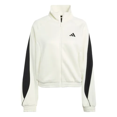 Áo Khoác Nỉ Nữ Adidas Track Top Stadium JW0519 Màu Trắng Đen Size L (Form Á)