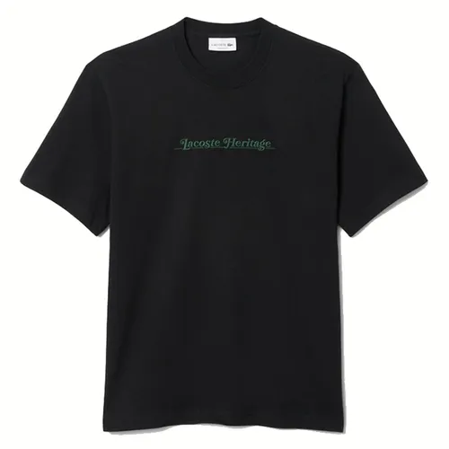 Áo Phông Nam Lacoste Classic Style TShirt With Embroidered Pattern Cotton Material Th5949 031 Màu Đen Size 3