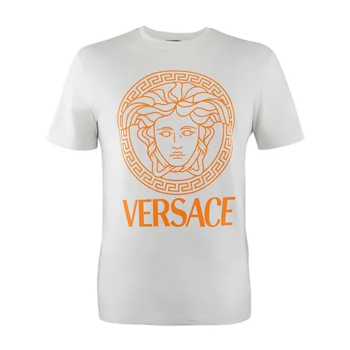 Áo Phông Nam Versace With Logo Medusa Printed In White 1011861 1A16047 Tshirt Màu Trắng Size M
